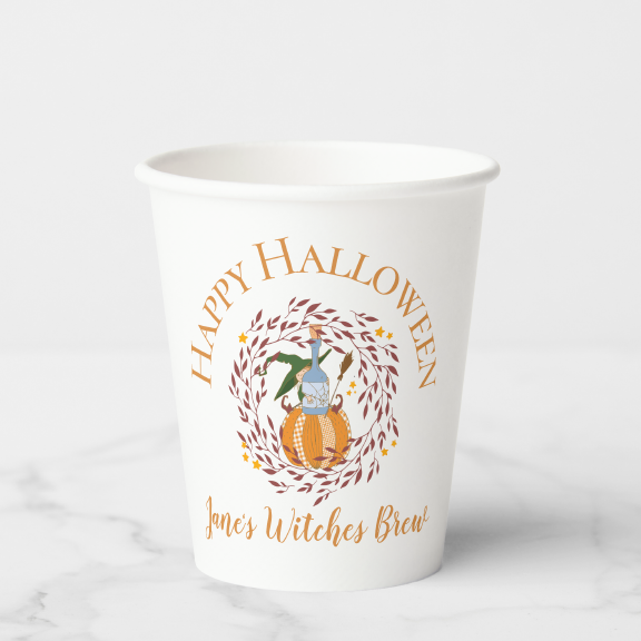 Cute Halloween Witch Paper Cup