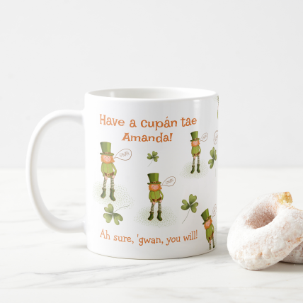 Funny Irish Language Leprechaun Mug