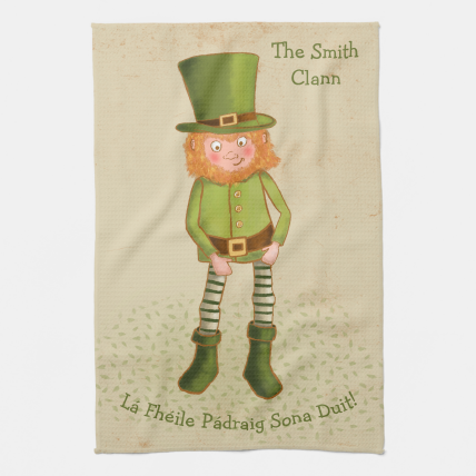 Leprechaun Kitchen Towel St. Patricks Day