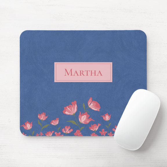 Pretty Pink Flowers Mouse Pad