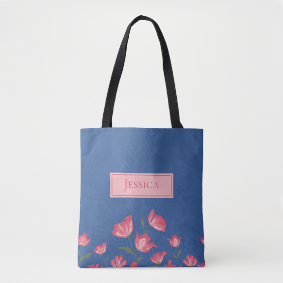 Pretty Pink Flowers Full Print Tote Bag