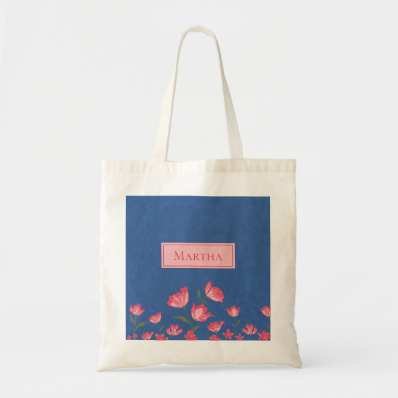 Pretty Pink Flowers Tote Bag