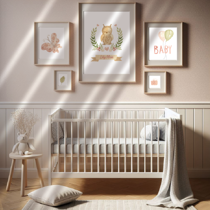 Sleepy Owl Childs Nursery Wall Art Décor