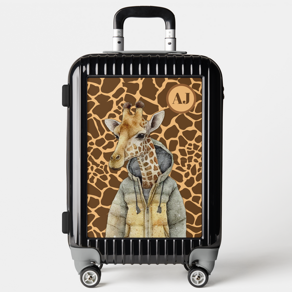 Cool Giraffe Monogram Carry On Luggage